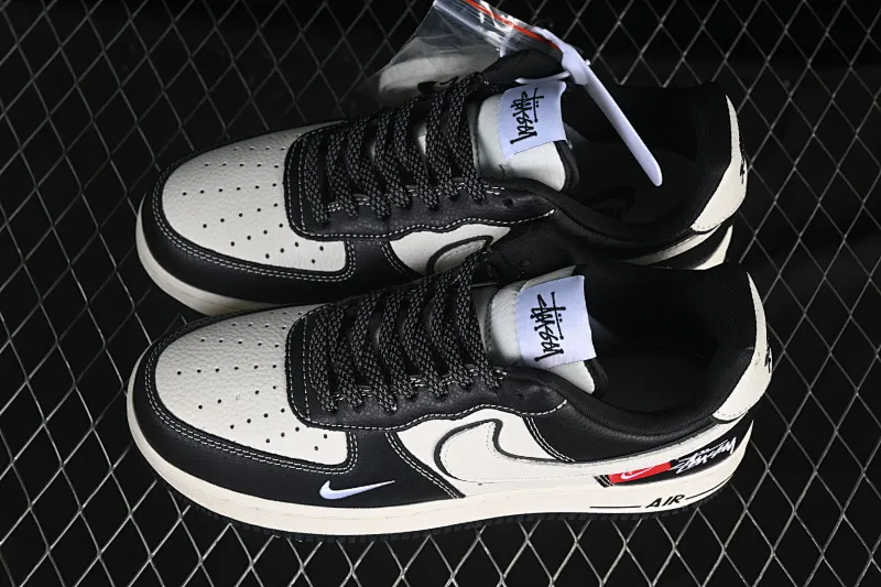 All categories Nk Air Force 1 Air Force series Nk Air Force 1 Low Air Force low-top Nike Air Force 1'07 Low Stusi co-branded classic black and white panda Air Force 1 low-top casual sneakers DD1982-318